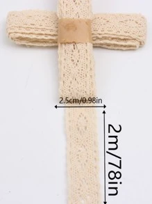 1roll Hollow Out DIY Sewing Trim - Beige - View 2