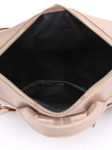 Ba lô Nữ màu trơn Có thể điều chỉnh được Đúng mốt - Màu be - Xem 6