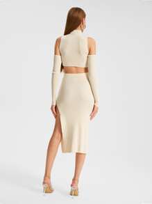 Drea Split Thigh Knit Skirt