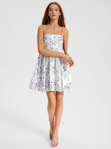 Raluk Allover Floral Print Cami Dress Sundresses - Multicolor - View 3