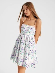 Raluk Allover Floral Print Cami Dress Sundresses - Multicolor - View 5