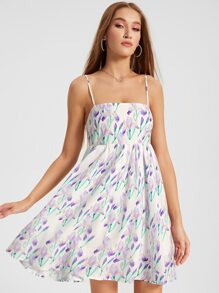 Raluk Allover Floral Print Cami Dress Sundresses - Multicolor - View 6