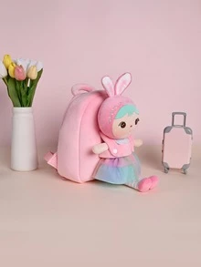 Metoo/Tiramitu 1 Pieza Mochila De Forma De Corazón Encantadora Con Cerradura Eléctrica De Material Súper Suave De  Jibao, Estilo Princesa, Para Niños - Rosa vieja - Ver 2