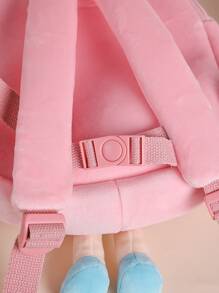 Metoo/Tiramitu 1入組公主風格娃娃水晶超柔軟材質精緻心形背包,附led燈光學生背包 - 藕粉色 - 查看 7