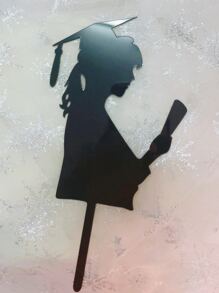 1pc Figure Design Cake Topper - Black - View 2