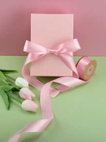 1卷素色禮品包裝絲帶 - 粉色 - 查看 1