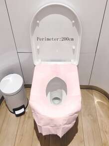 1 pieza Cubierta de asiento de inodoro de color al azar desechable - Multicolor - Ver 2