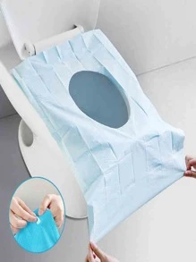 1 pieza Cubierta de asiento de inodoro de color al azar desechable - Multicolor - Ver 4