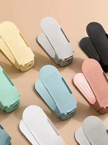 1pc Random Adjustable Storage Shoe Rack, Home Shoe Holder, Dormitory Shoe Cabinet Rack, Shoe Storage Rack - Multicolor - View 1