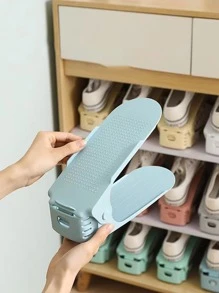 1pc Random Adjustable Storage Shoe Rack, Home Shoe Holder, Dormitory Shoe Cabinet Rack, Shoe Storage Rack - Multicolor - View 6