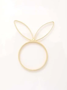 4pcs Rabbit Ear Decor Napkin Ring - Champagne - View 3