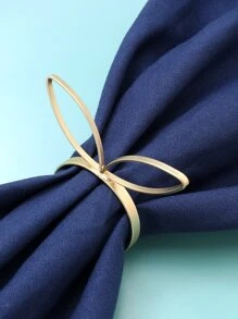 4pcs Rabbit Ear Decor Napkin Ring - Champagne - View 4