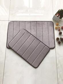 Plain Anti-slip Bath Rug - Light Grey - View 2