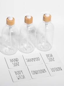 3pcs Letter Graphic Clear Lotion Dispenser - Clear - View 3