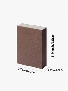 1 Miếng Bọt Biển Làm Sạch, Miếng Bọt Biển Chà, Miếng Bọt Biển Làm Sạch Để Tẩy Cặn Nồi Ấm Trà Bề Mặt Lớn Vệ Sinh - Rỉ Nâu - Xem 2