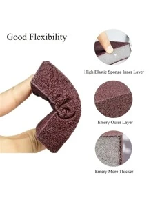 1 Miếng Bọt Biển Làm Sạch, Miếng Bọt Biển Chà, Miếng Bọt Biển Làm Sạch Để Tẩy Cặn Nồi Ấm Trà Bề Mặt Lớn Vệ Sinh - Rỉ Nâu - Xem 4