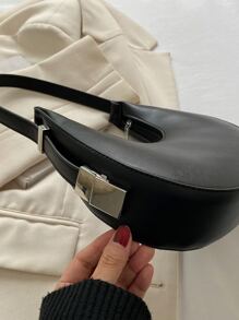 小流浪包黑色極簡頂部單條提帶適用於日常