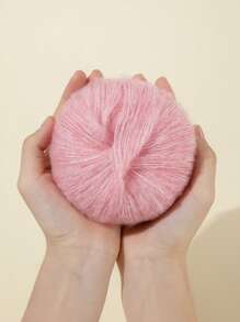 1 Ball Solid DIY Yarn - Baby Pink - View 3