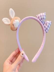 Serre-tête pour costume lapin & à nœud papillon - Prune - Voir 3