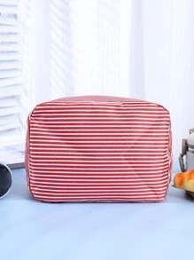 1 pieza Bolsa térmica con patrón de rayas - Rojo - Ver 4