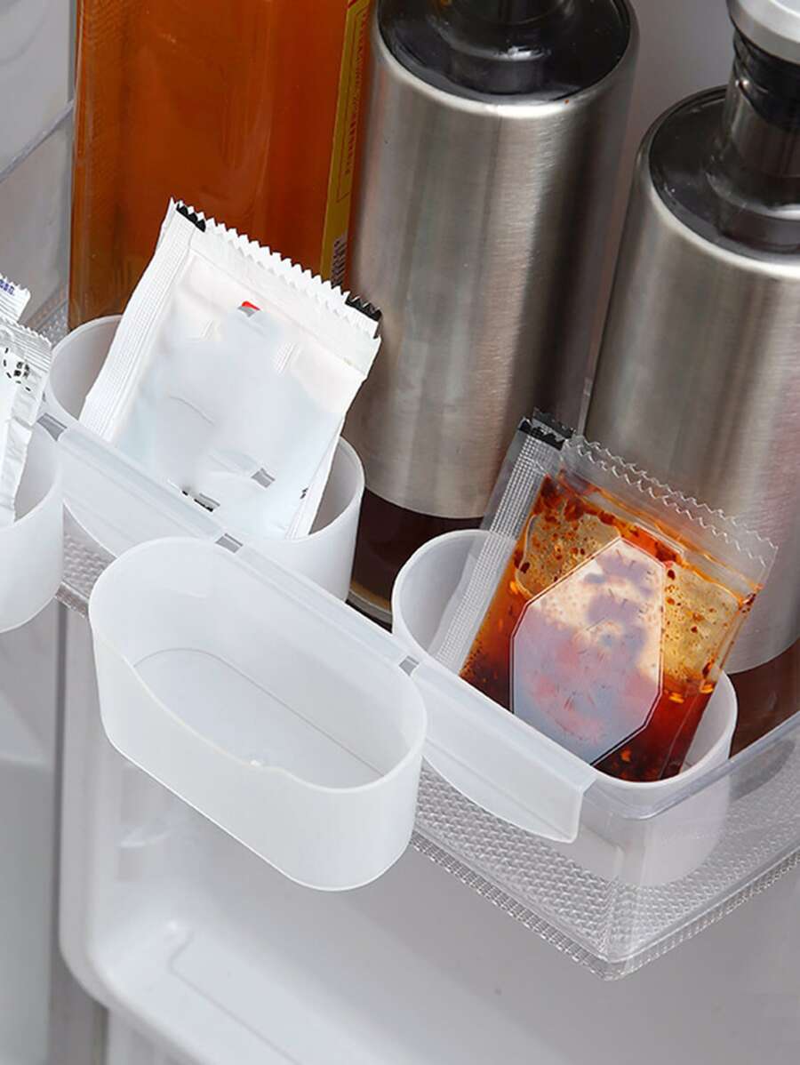 2pcs Plastic Refrigerator Storage Rack - Clear - View 1