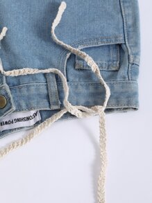 Swim Mod 鏤空勾織吊脖罩衫 - 杏色 - 查看 4