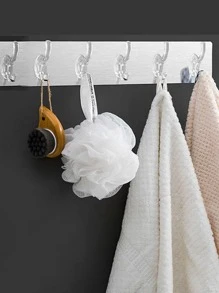 1pc Multifunction Bathroom Hook - Silver - View 1