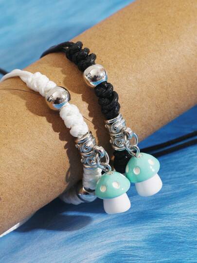 2 piezas Pulsera seta accesorio