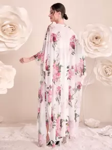 Modelyn Floral Print Cami Bodycon Dress & Open Front Coat Two Pieces 2 Pieces Set - Multicolor - View 2