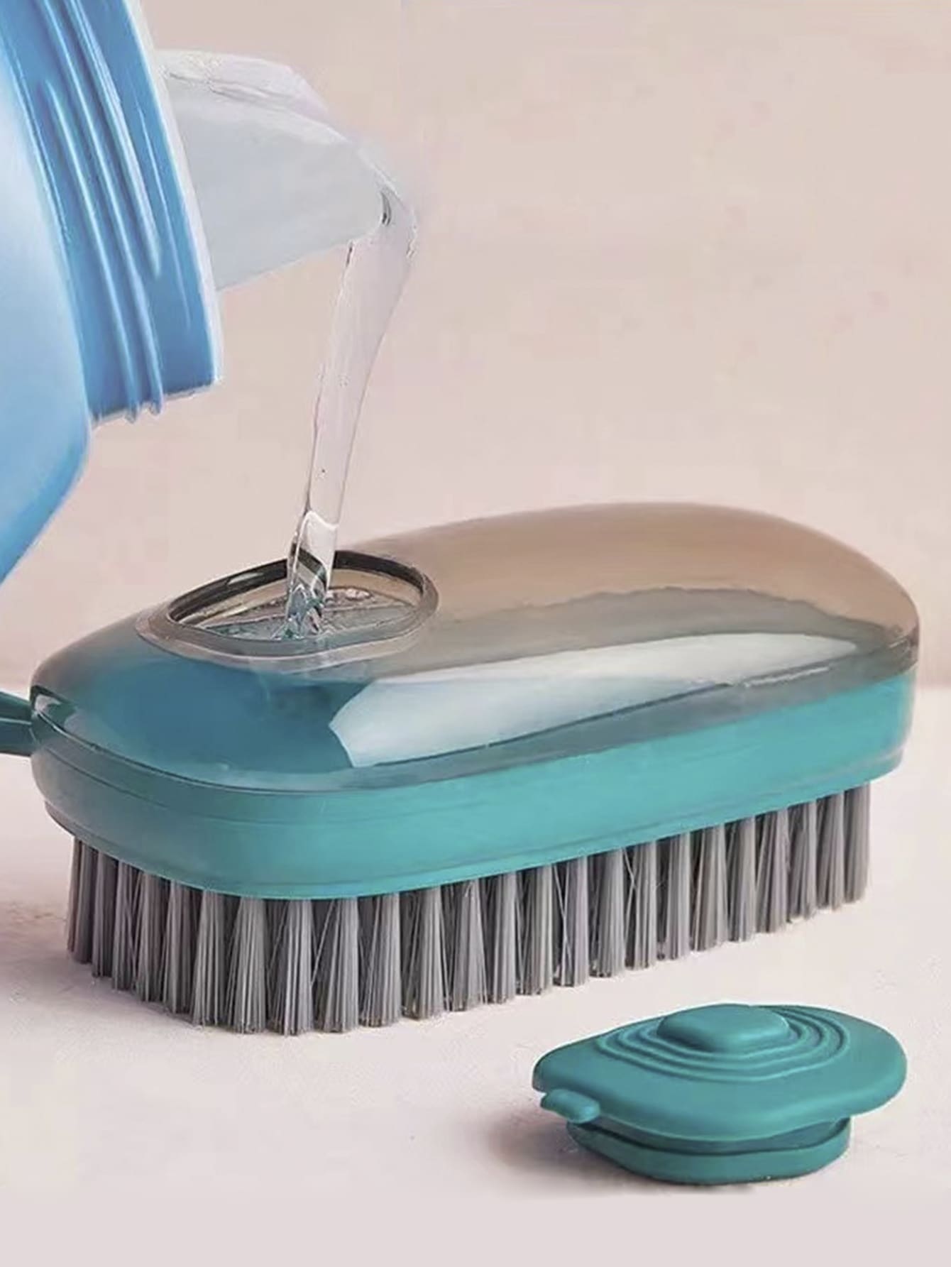 Multifunctional Liquid Cleaning Brush Automatic Soft Brush Shoe Artifact Shoe Brush Shoe Laundry Brush Household Brush Clothes - Green - View 1