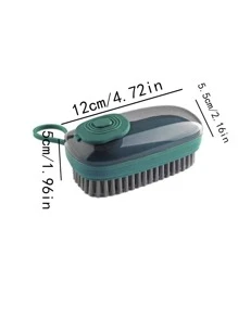 Multifunctional Liquid Cleaning Brush Automatic Soft Brush Shoe Artifact Shoe Brush Shoe Laundry Brush Household Brush Clothes - Green - View 2