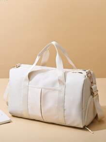 Minimalist Large Capacity Duffel Bag - Beige - View 6