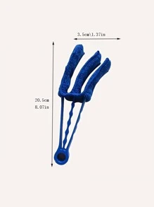 1pc Shutter Crevice Cleaning Brush, Simple Blue PP Dust Cleaning Brush For Household - Blue - View 2