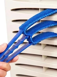 1pc Shutter Crevice Cleaning Brush, Simple Blue PP Dust Cleaning Brush For Household - Blue - View 3