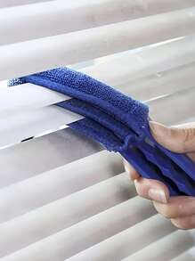 1pc Shutter Crevice Cleaning Brush, Simple Blue PP Dust Cleaning Brush For Household - Blue - View 4