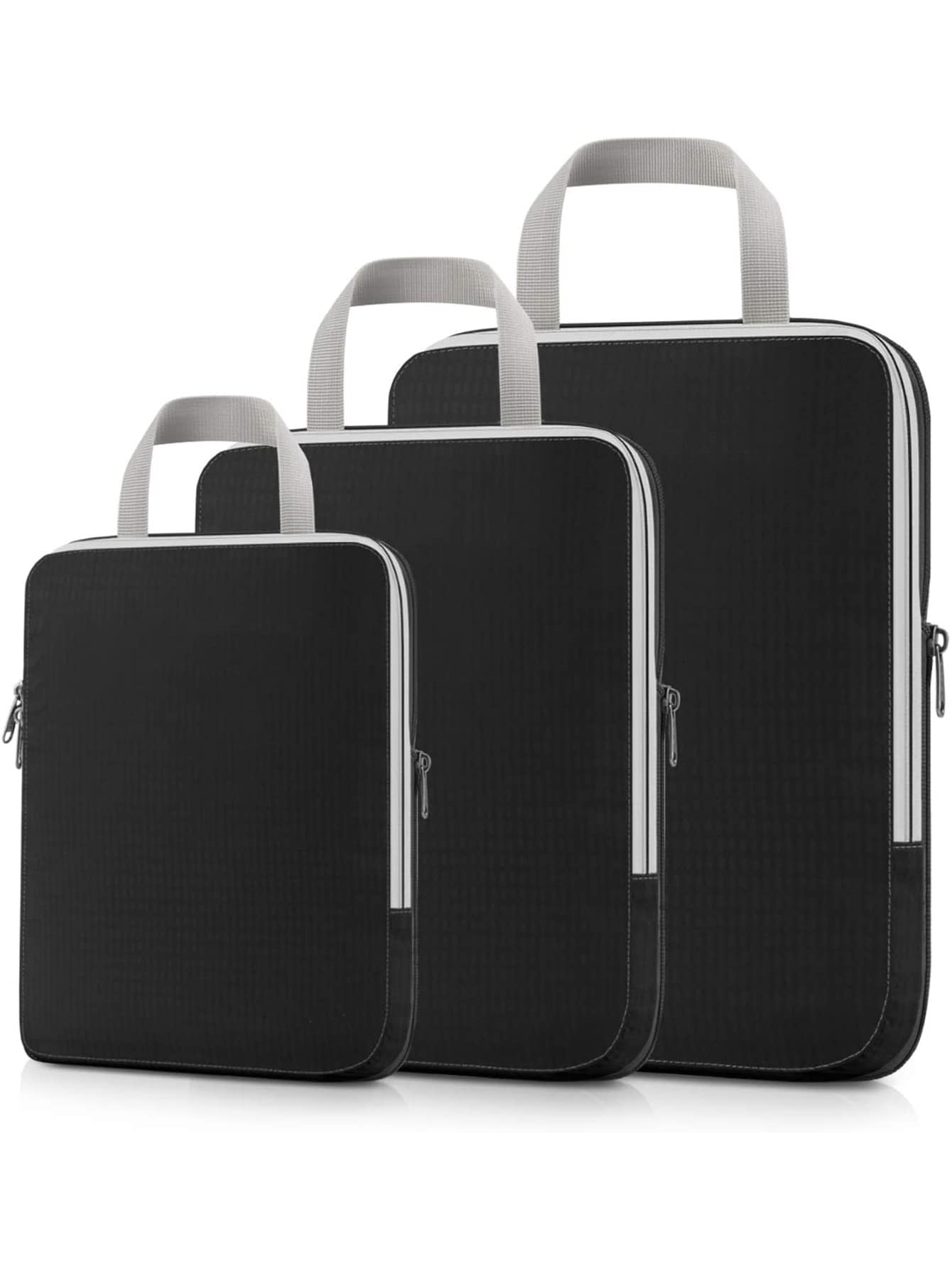 3入組便攜洗漱包 - 黑色 - 查看 1