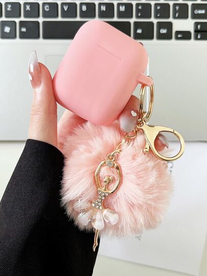 Silicone Earphone Case Suitable For Pro 2, 3, Ballet Dancer Pendant Protective Cover For 4th Gen Bluetooth Earphones, Earphones Not Included