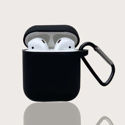 纯黑色硅胶材质，1个装硅胶软壳，适用于 4 Pro/2/3/2/1，纯色保护套，不含耳机，春季礼物