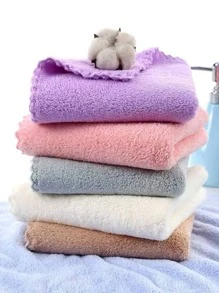 1pc Random Color Bath Towel Or Towel, Simple Soft Towel For Bathroom - Multicolor - View 2