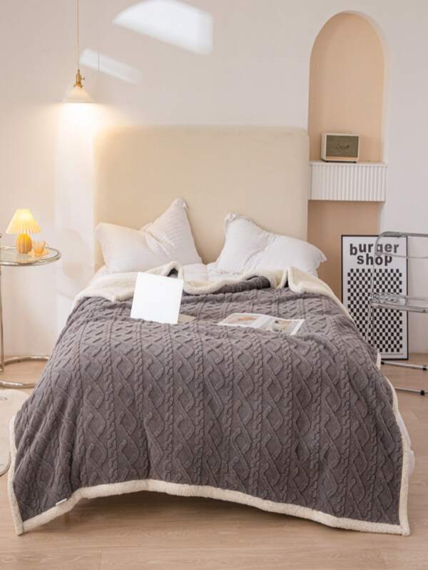 1pc Geometric Tufted Blanket