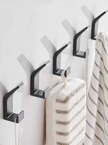 1入組壁掛式浴室掛鉤金屬粘合袋和日常用品壁掛鉤適用於臥室客廳 - 黑色 - 查看 3