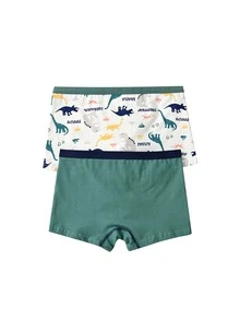 Chicos 2 piezas Calzoncillos boxer con estampado de dinosaurio de dibujos animados - Multicolor - Ver 2