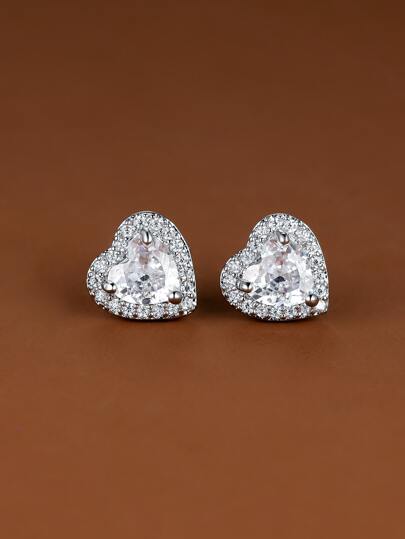 Vanel حامل أقراط متعددة الألوان بشكل قلب بسيط ورقيق، هدية مثالية للزوجة أو الابنة (ملاحظة: المواد النحاسية طرية نسبيا و يمكن تسويتها عند ثني الابرة بلطف)