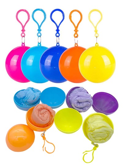 Capas de chuva portáteis de uso único, 1 peça/2 peças/3 peças/6 peças, cores aleatórias, para adultos, para verão, praia, viagem