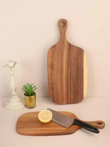 1pc Wooden Cutting Board - Brown - View 2