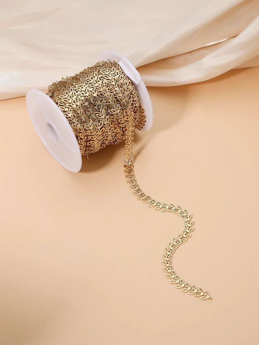 1卷鏈條DIY首飾配件 - 金黃色 - 查看 1