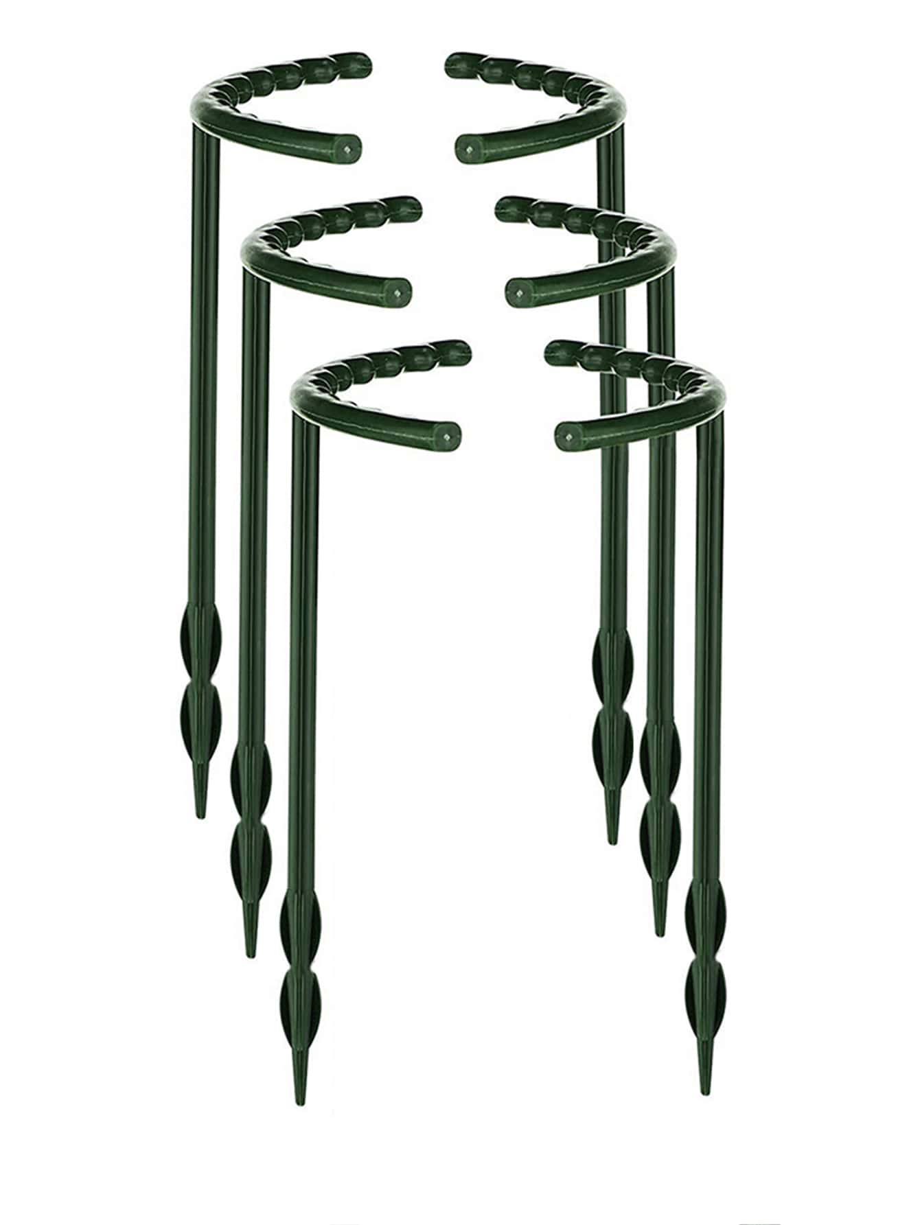 6pcs Plant Support Frame, Green Plastic Plant Support Stake For Potted Plant - Green - View 1