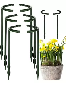6pcs Plant Support Frame, Green Plastic Plant Support Stake For Potted Plant - Green - View 4