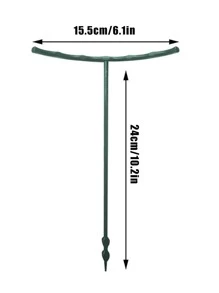 6pcs Plant Support Frame, Green Plastic Plant Support Stake For Potted Plant - Green - View 3