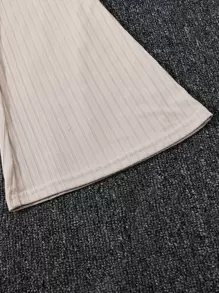 Chicas Camiseta tejido de canalé & Pantalones acampanados